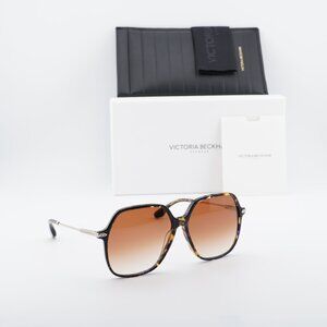 Victoria Beckham VB631S 418 Square Sunglasses – Havana Blue/Brown